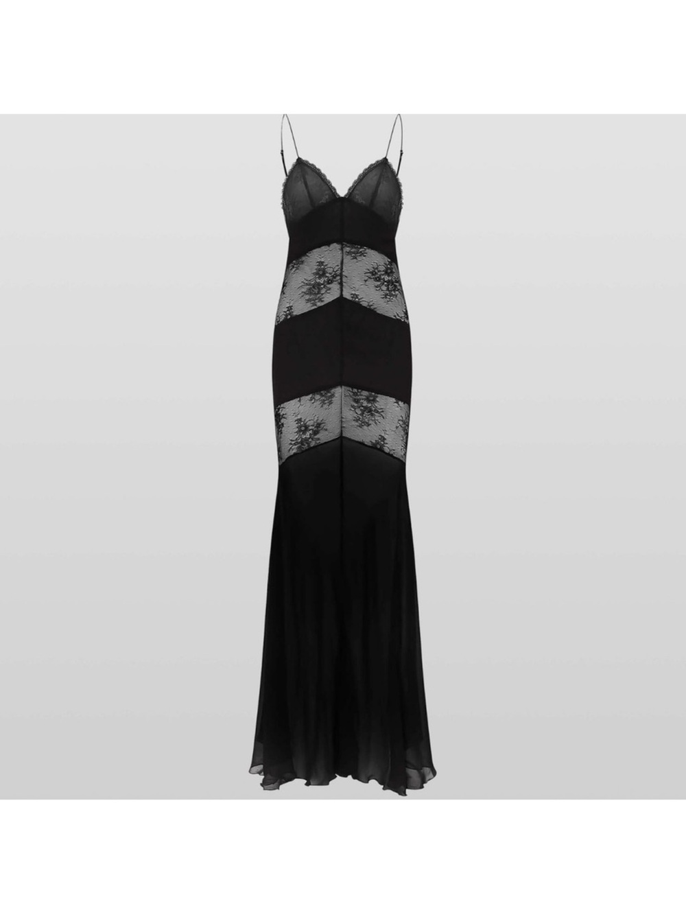 Rat and boa Venezia black lace insert gown in size XXS PETITE - Picture 7 of 11